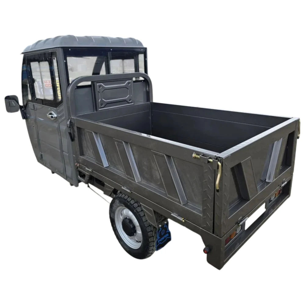 Грузовой электротрицикл Yasmand Гидравлика С900 Кабина 60V32Ah Серый 12