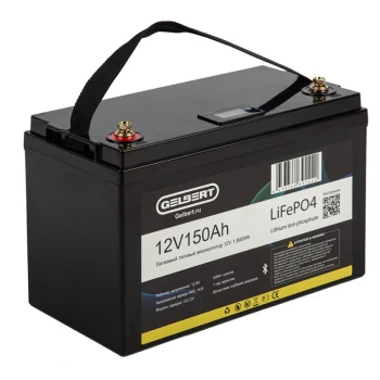 Литиевый тяговый аккумулятор Gelbert LiFePO4 (12V/150Ah/150А/1,800Wh) [6-EVF-150] Bluetooth